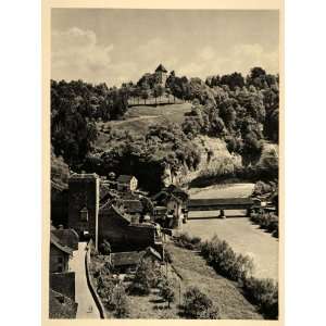  1938 Fribourg Freiburg Switzerland City Wall Sarine 