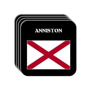 US State Flag   ANNISTON, Alabama (AL) Set of 4 Mini Mousepad Coasters