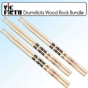  Vic Firth Firthrock Drumsticks Wood Rock Outfit Of 3 Sets 