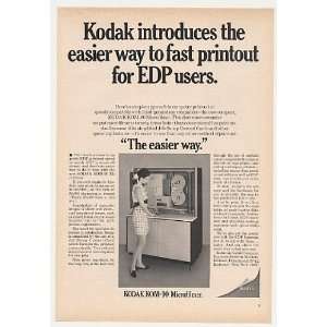  1968 Kodak KOM 90 Computer Microfilmer Machine Print Ad 