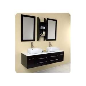   FVN6119NW Modern Double Vessel Sink Bathroom Vanity