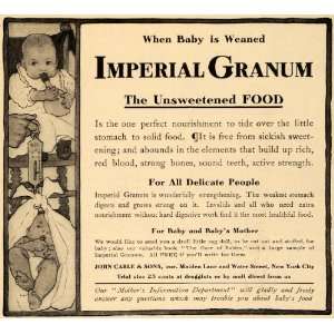   Ad Imperial Granum Unsweeted Food Weaning Babies   Original Print Ad