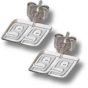 LogoArt Carl Edwards Sterling Silver Very Small Number Post Earrings 