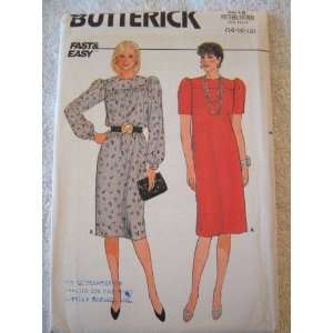  MISSES DRESS SIZE 14 16 18 FAST & EASY BUTTERICK SEWING 