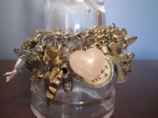 Vintage LOADED MONET CHARM Bracelet / 30 Charms / Vintage Bracelet 