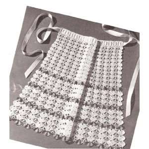 Vintage Crochet PATTERN to make   Shell Hostess Holiday APRON. NOT a 