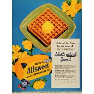   Allsweet OleoMargarine Waffle   Original Print Ad