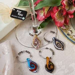 Murano Glass Collection Wine Charm Favors