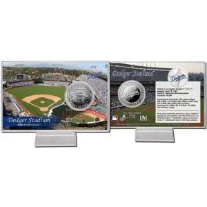 Dodger Stadium Silver Plate Coin Card