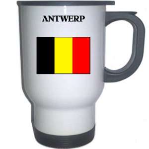 Belgium   ANTWERP White Stainless Steel Mug