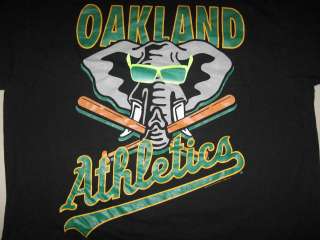 vintage OAKLAND ATHLETICS T Shirt LARGE california baseball hip hop 