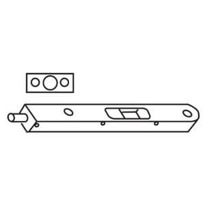   Satin Nickel 7 Inch Slide Mortise Flush Bolt 410107