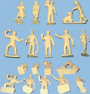 DIFFERENT MARX AIRPORT PEOPLE FIGURES   40mm   CREAM  