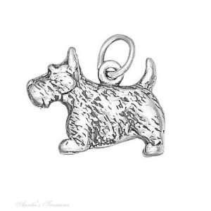    Sterling Silver 3D Scottie Dog Charm Arts, Crafts & Sewing
