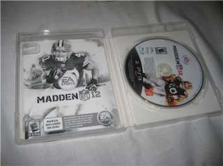 EA Sports Madden NFL 12 2012 Playstation 3 PS3 Video Game 014633196467 