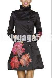   2012 Desigual Black Coat Jacket Bag Outwear VICKY 21E2904 Size 36 46