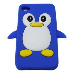  Blue Cute Penguins Style Design Soft Silicone Skin Gel 