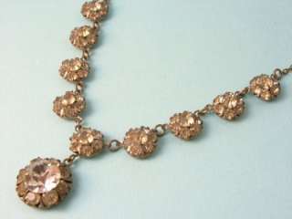 Pretty paste flower necklace, dating from the Edwardian period. This 