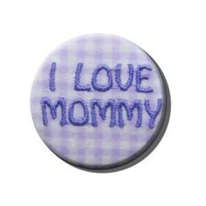  A I Love Mommy Lavender on Lavender Gingham Baby