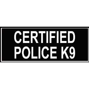 Dean & Tyler CERTIFIED POLICE K9 Patches   Fits Large Harnesses   5.5 