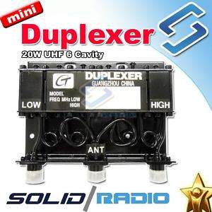 mini 20W UHF 6 cavity duplexer for RADIO TONE Repeater  