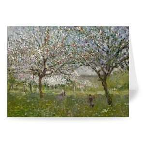 Apple Trees in Flower by Ernest Quost   Greeting Card (Pack of 2 