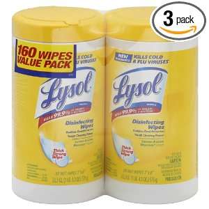  Lysol Wipes Banded Pack, Lemon and Lime Blossom Scent, 80 