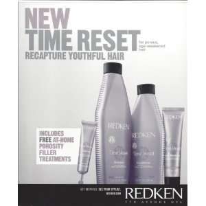  Redken Time Reset Shampoo, Conditioner, Youth Revitalizer 
