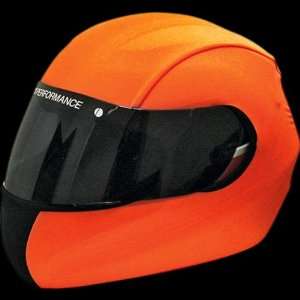 Moto Vation Racing Helmet Street Skinz , Color Orange, Style Safety 
