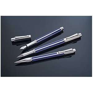 Caran d Ache Varius Blue Lacquer Rollerball Pen   Blue/Silver 4470 