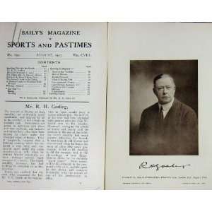    1917 Antique Portrait Mr R.H Gosling Sportsman