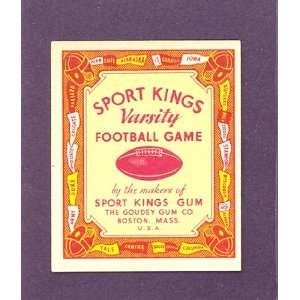  1933 R339 Goudy Sport Kings Varsity Game #8 (Near Mint 