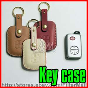 TOYOTA LANDCRUISER SMART KEY CASE COVER LEATHER RED  