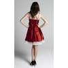 New RED SATIN BOW COCKTAIL FORMAL DRESS size 12  