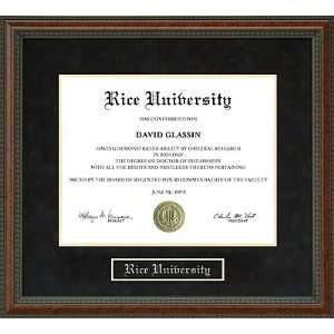 Rice University Diploma Frame