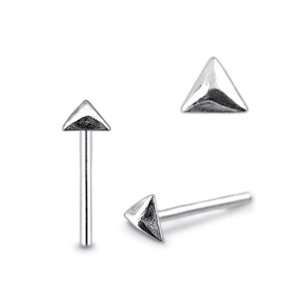  Plain Triangle Pyramid Straight Nose Pin Jewelry