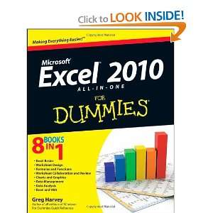  Excel 2010 All in One For Dummies [Paperback] Greg Harvey Books