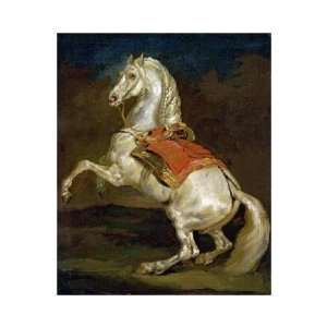  Rearing Horse (Cheval Cabre) by Theodore Gericault. Size 