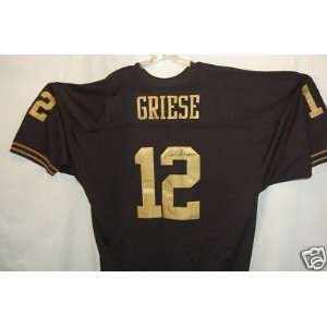  Bob Griese Signed Ball   Purdue Jersey