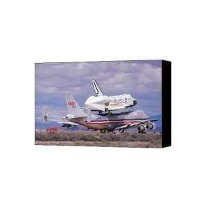 747 Takes Off With Space Shuttle Columbia for Delivery Flight Canvas 