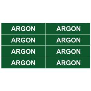  ARGON Gas Labels 3/4 Height, 3 Width, White Letters on 