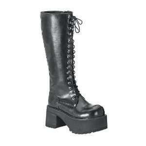    RANGER 302, 3 1/2 Platform Blk Pu Knee Boots 