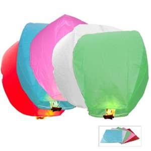  Sky Lanterns   20 Pack, Color Red Green Blue Pink White 