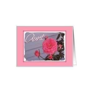 Mother`s Day For Aunt Pink Flower Floral Card Health 