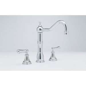   & Rowe Lead Free Compliant Double Handle Kitchen Faucet with Met