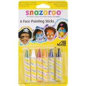   Snazaroo Face Painting Sticks 6/Pkg Green/White/Re