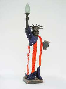 Statue of Liberty with American Flag  