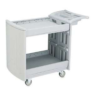 SAFCO PRODUCTS ~~ Two Sided Utility Cart, Two Shelves, 400lb Cap 