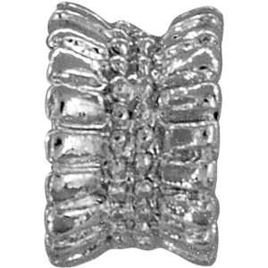  A Bead At A Time Metal Spacer Ruffle Shiny Silver