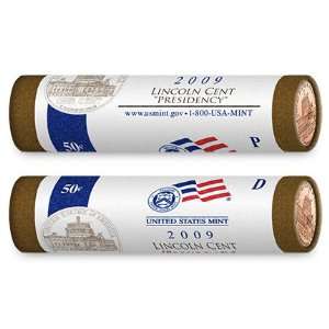 2009 Lincoln Penny Cent Two Roll Set Presidency LP4 and 